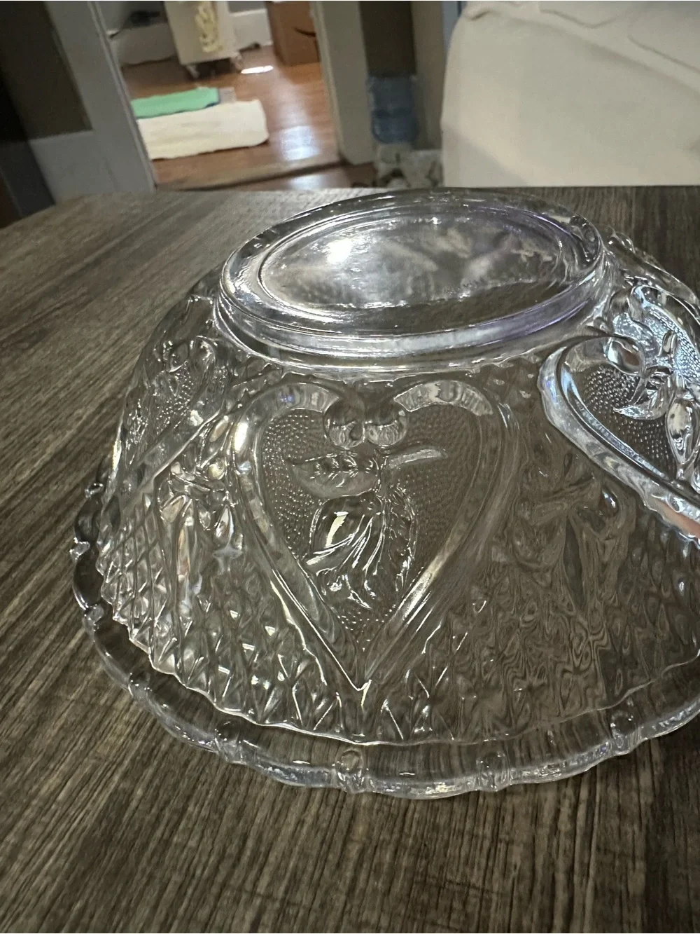 Clear Pressed Glass Bowls - Set of 2
